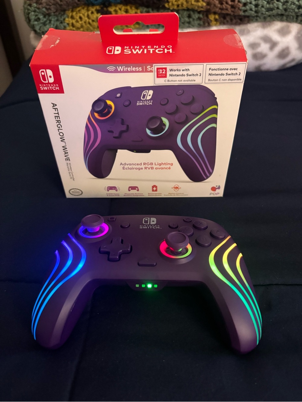 PDP Afterglow Wave, wireless switch/switch 2 controller. BRAND NEW, NEVER USED.